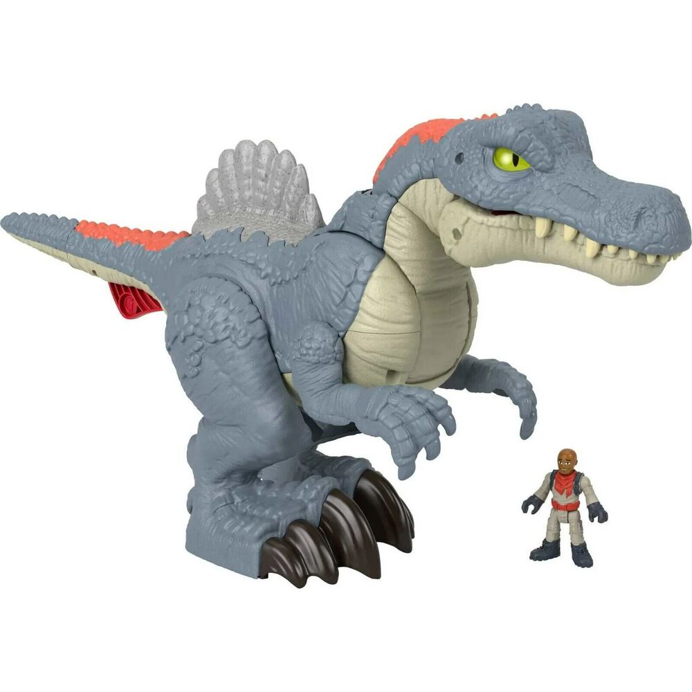 Imaginext Jurassic World Ultra Snap Spinosaurus Dinosaur Toy with Lights & Sound